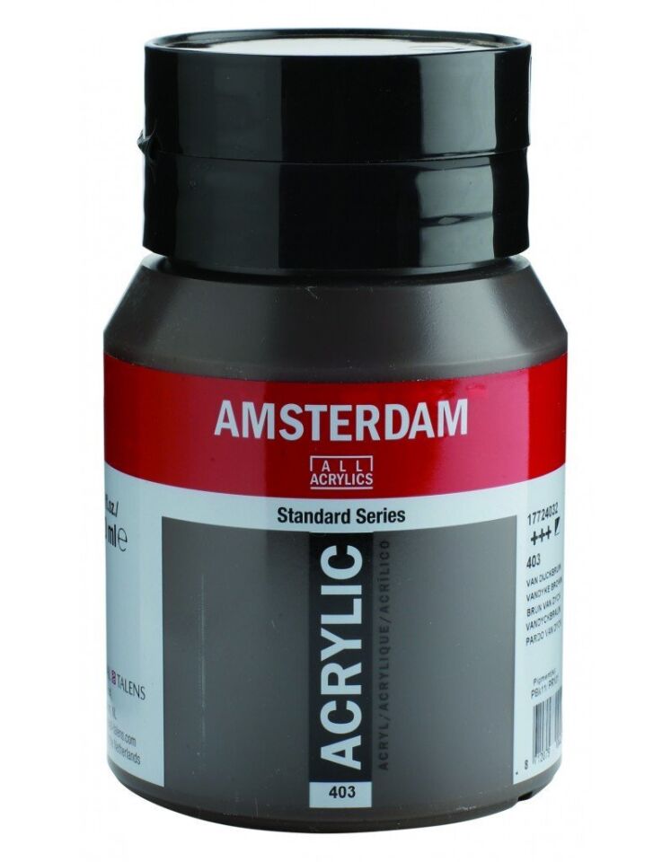 Amsterdam Akrilik Boya 500ml 403 Vandyke Brown