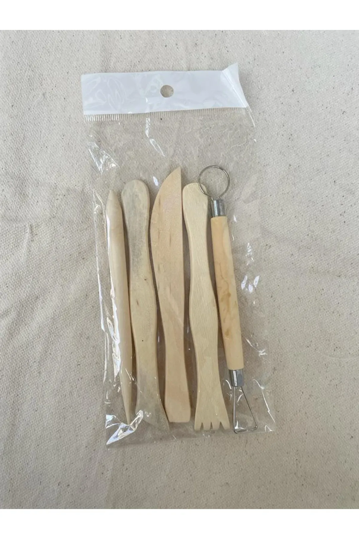 5li Ahşap Kil Yapım Ve Şekillendirme Seti