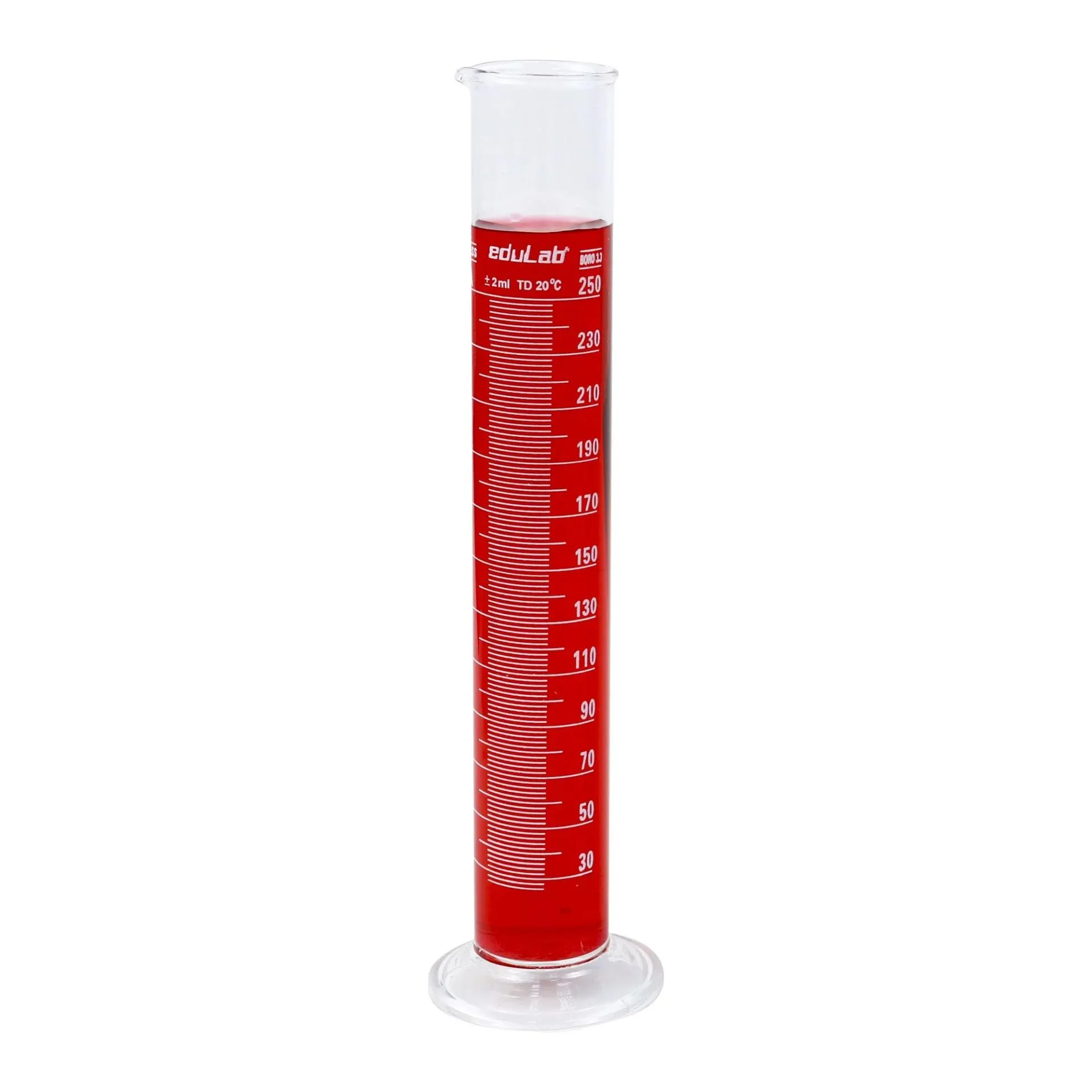 Dereceli Silindir Mezür (250 ml. 2/1 Böl. Cam)