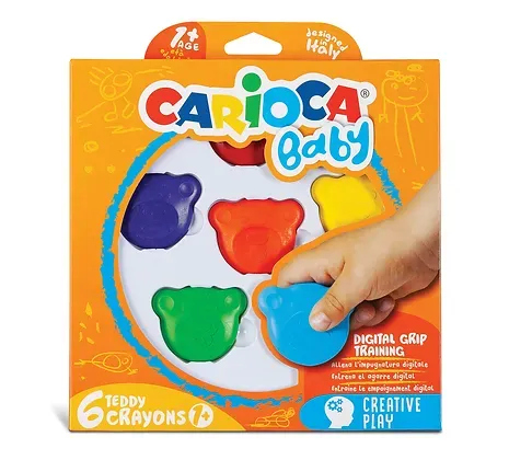 Carıoca Teddy Bebek Crayons 6'Lı +1 Yaş