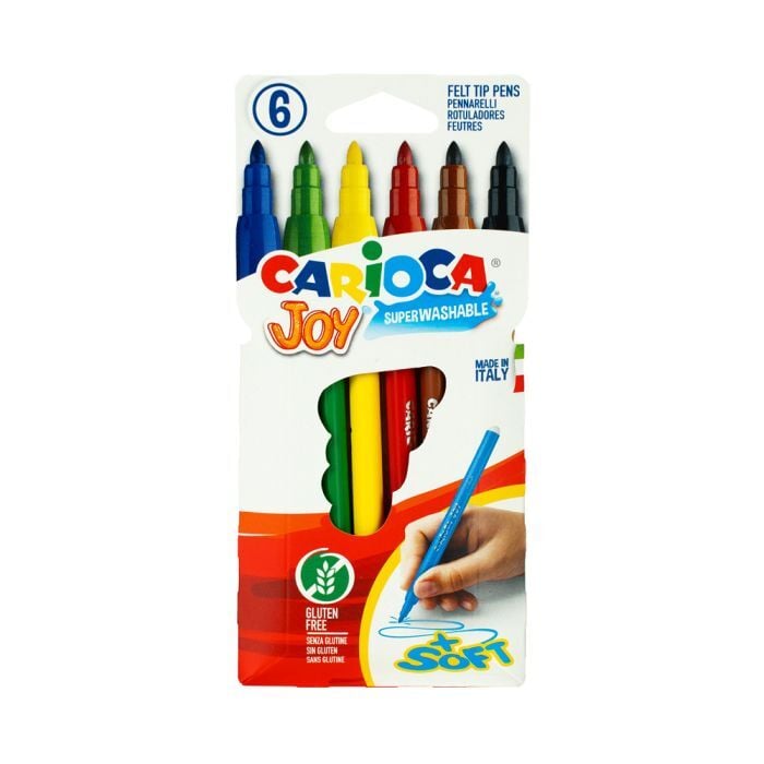 Carioca Joy Süper Yıkanabilir Keceli Boya  Kalemı 6'lı