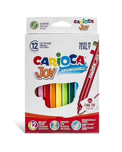 Carioca Joy Süper Yıkanabilir Keçeli Boya Kalemi 12’Li