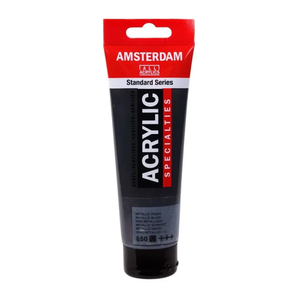 Amsterdam Akrilik Boya 120ml 850 Metallic Black