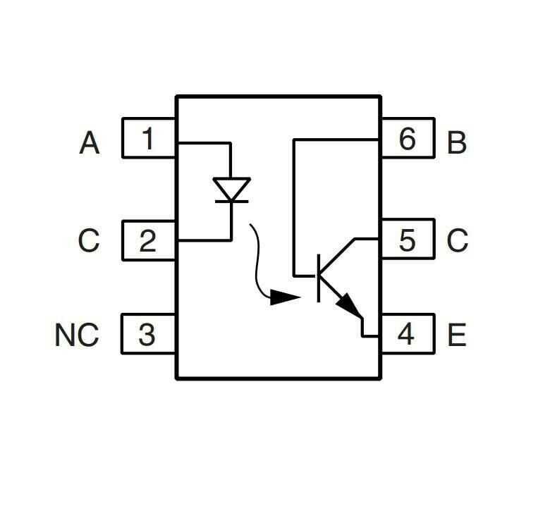 4N25 Transistör Çıkışlı Optokuplör Entegresi DIP-6