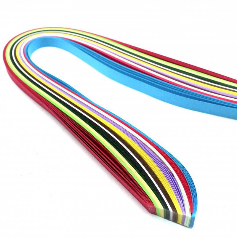 Kumtoys Quilling 5mm Kağıt Kıvırma Sanatı 5mm Kağıt Telkari 15 Farklı Renk Kağıt Bükücü