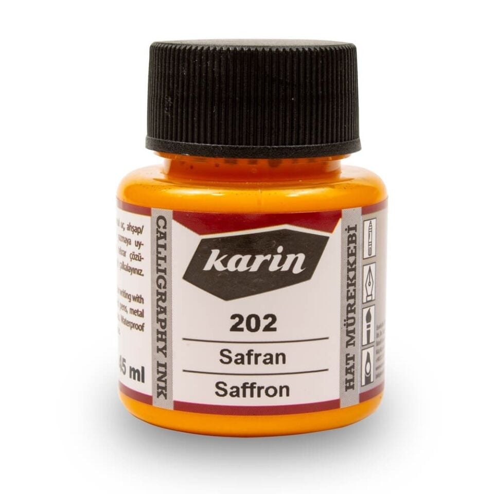 Karin Hat ve Kaligrafi Mürekkebi 202 Safran 45 ml