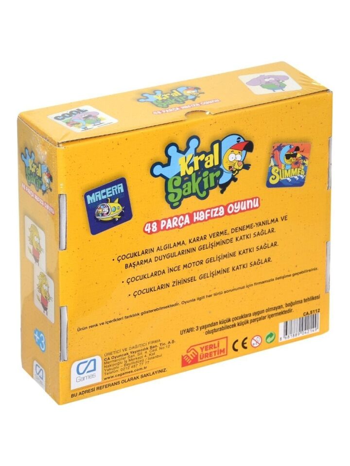 Ca Games Kral Şakir 48 Parça Eğitici Hafıza Oyunu