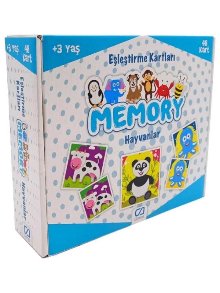 Ca Memory Eşleştirme Kartları Hayvanlar 48 Parça
