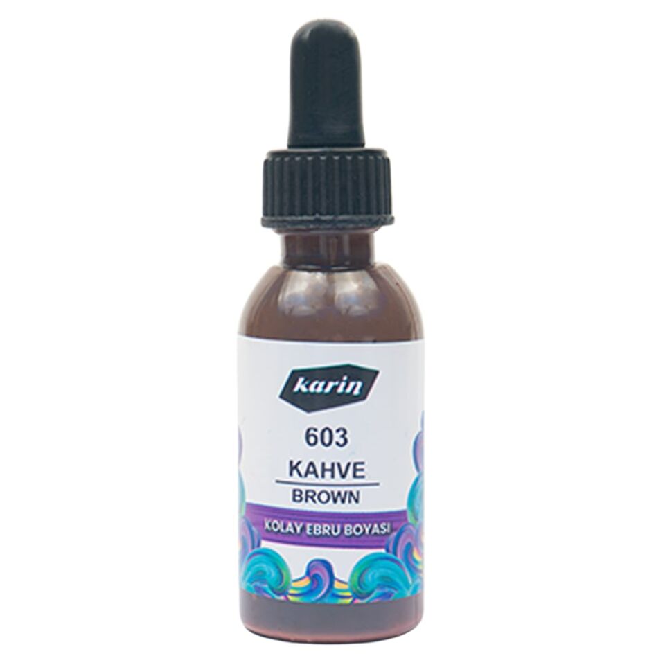 Karin Kolay Ebru Boyası 603 Kahve 30 cc