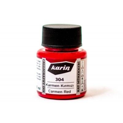 Karin Hat ve Kaligrafi Mürekkebi 306 Kök Kırmızı 45 ml