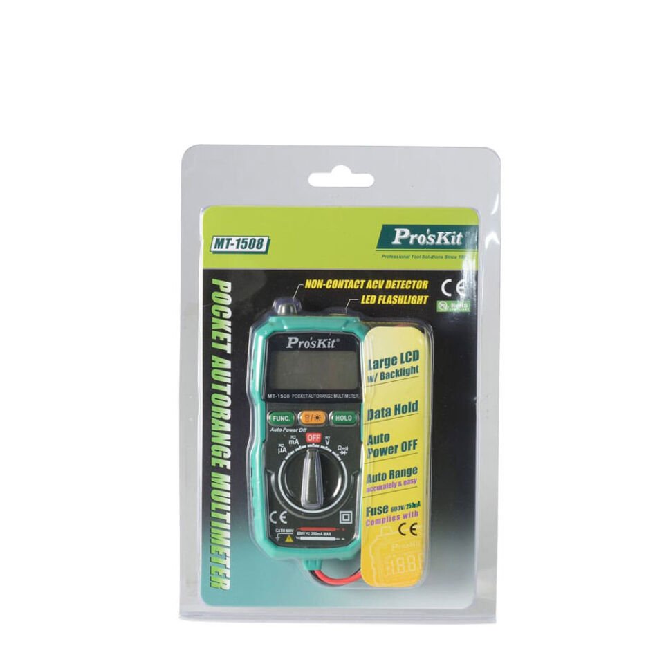 Proskit MT-1508  Dijital Multimetre Dijital Ölçü Aleti full  otomatik CAT III 600V  AC /DC