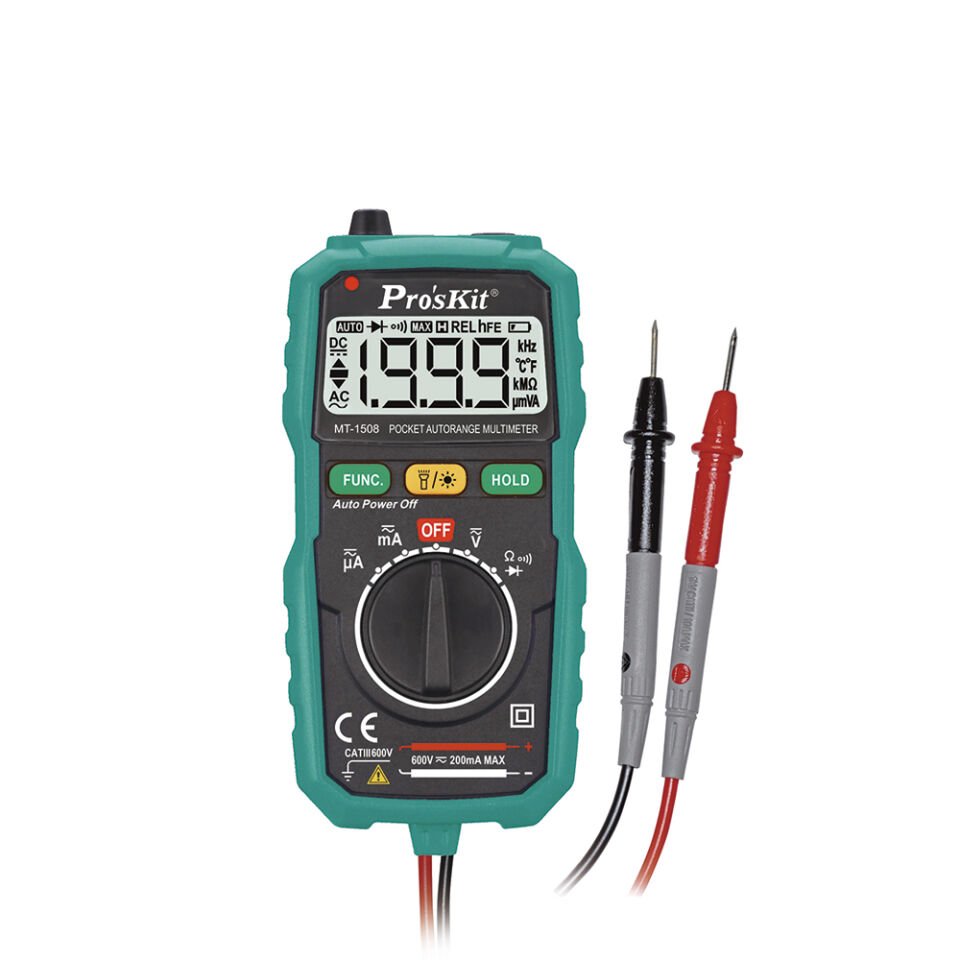 Proskit MT-1508  Dijital Multimetre Dijital Ölçü Aleti full  otomatik CAT III 600V  AC /DC