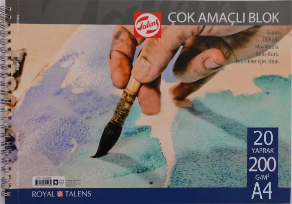 Talens Çok Amaçlı Blok Resim Çizim Defteri (A4) 200gr 20 Sayfa