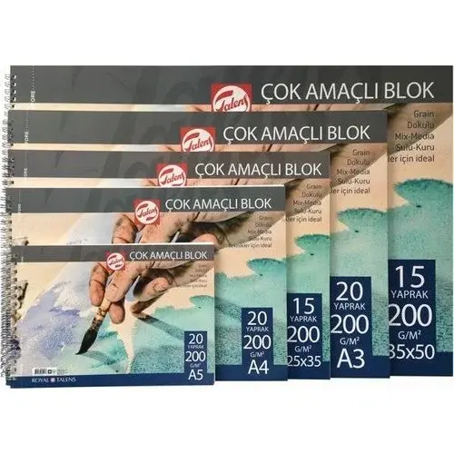 Talens Çok Amaçlı Blok Resim Çizim Defteri (A5) 200gr 20 Sayfa