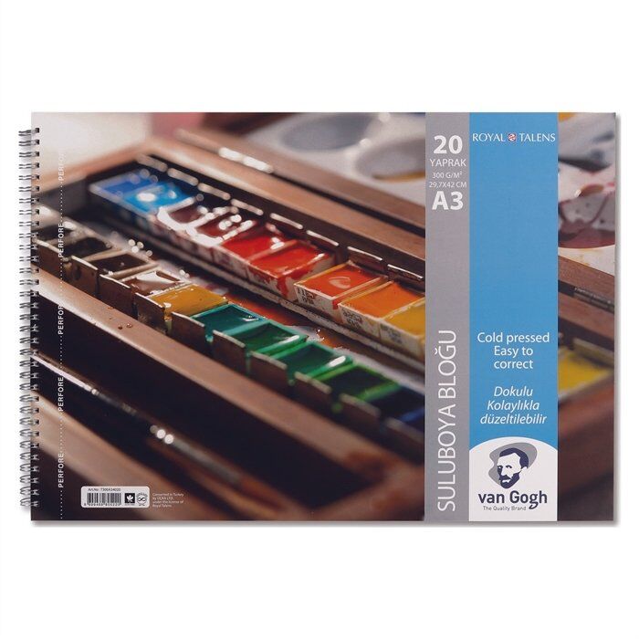 Talens Van Gogh Sulu Boya Bloğu A3 300gr 20 Yaprak Spiralli