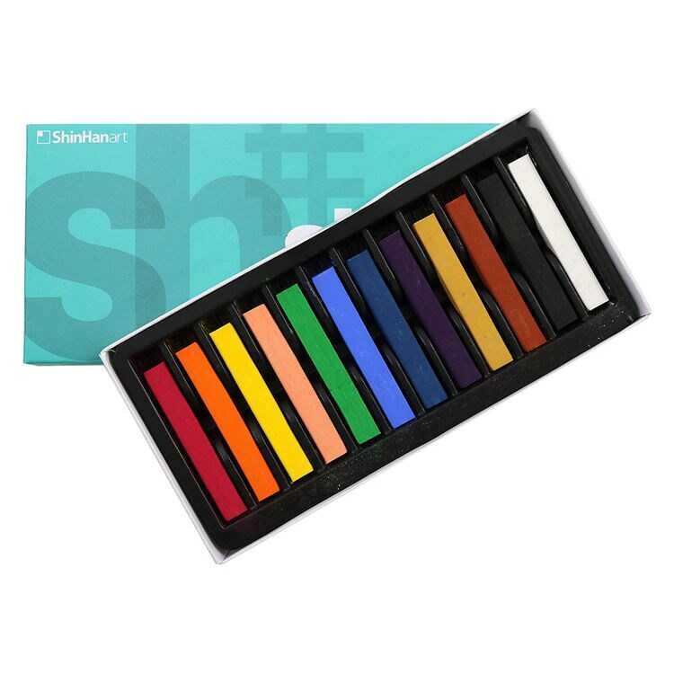 Shinhan Art Soft Pastel 12 Renk Tam Boy (Large) Pastel Boya