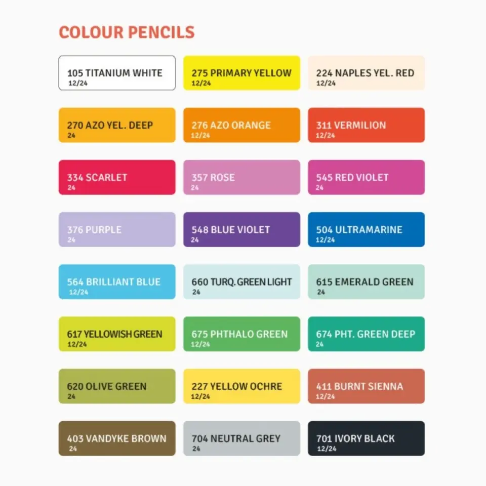 Talens Art Creation Profesyonel Kuru Boya Kalemi Seti 24 Renk