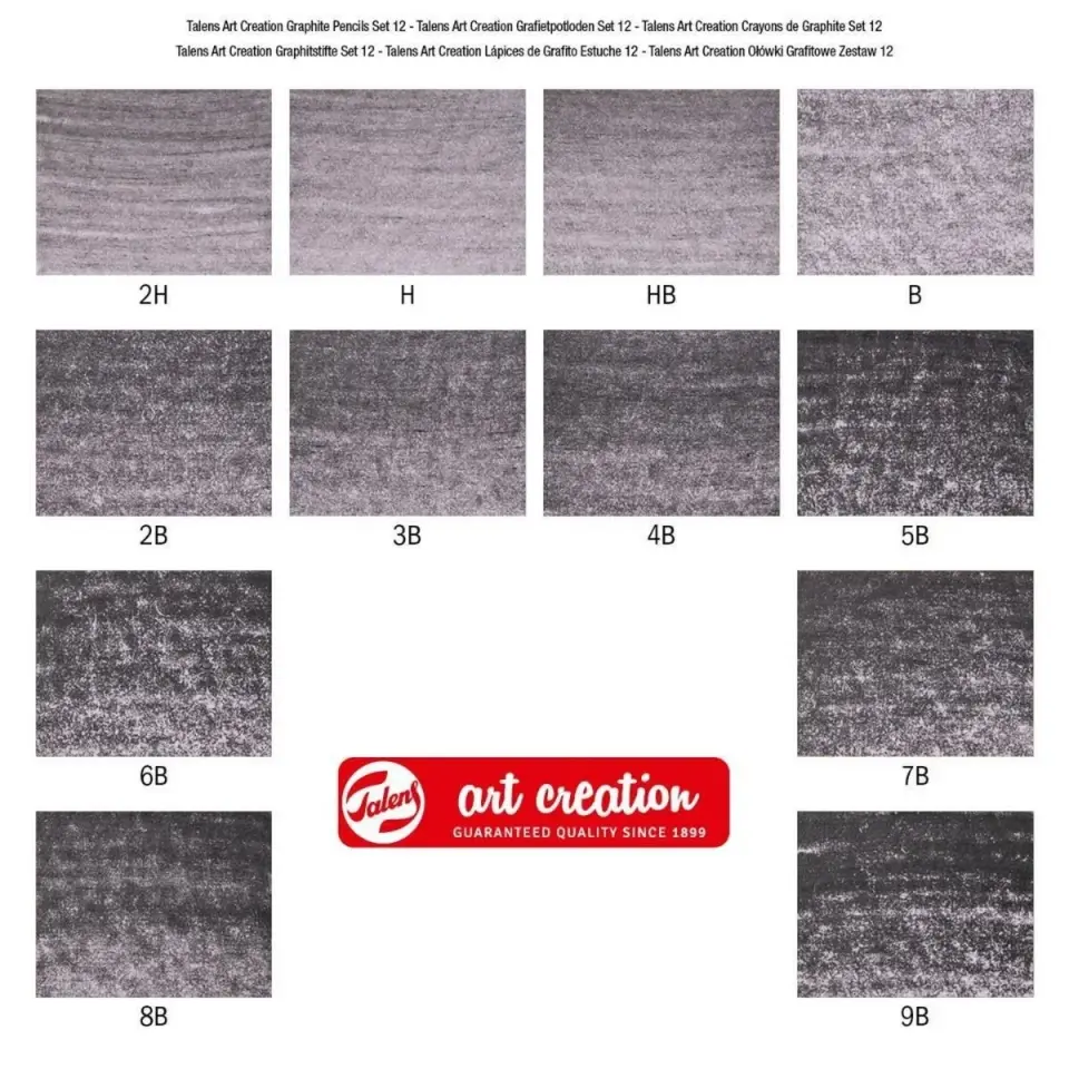 Talens Art Creation Graphite Dereceli Kara Kalem Seti 12li