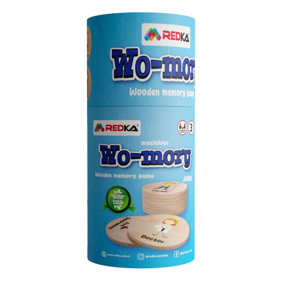 Redka Wo-Mory (4 Model 12 li Display Ahşap Hafıza Oyunu)