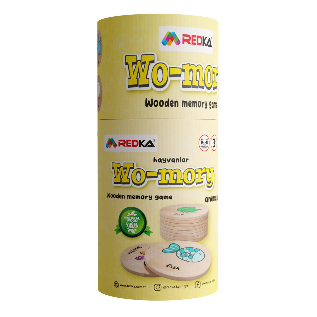 Redka Wo-Mory (4 Model 12 li Display Ahşap Hafıza Oyunu)