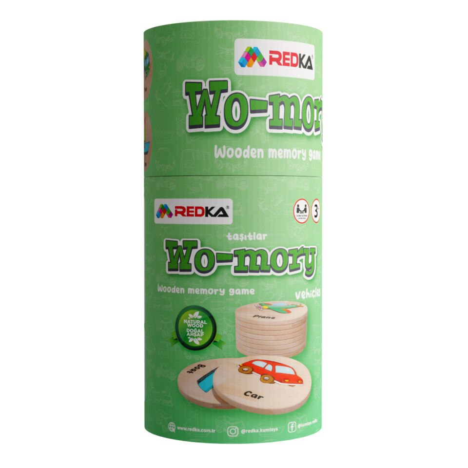 Redka Wo-Mory (4 Model 12 li Display Ahşap Hafıza Oyunu)