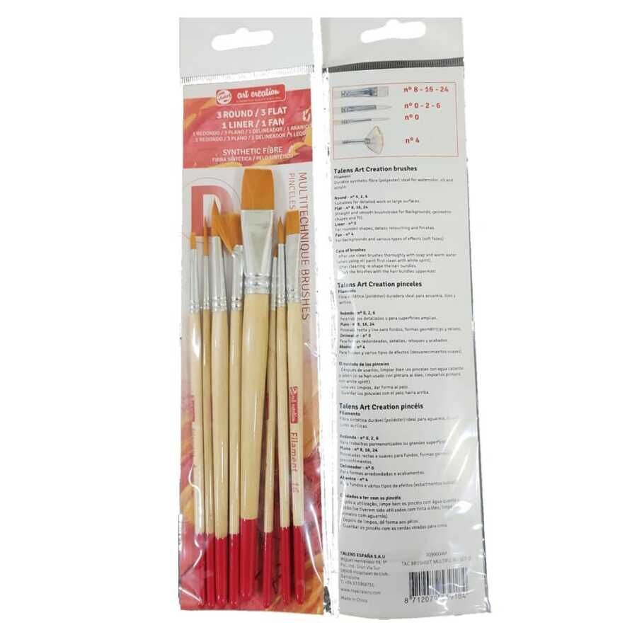 Talens Art Creation Brushset Multipu. 8'li Set D