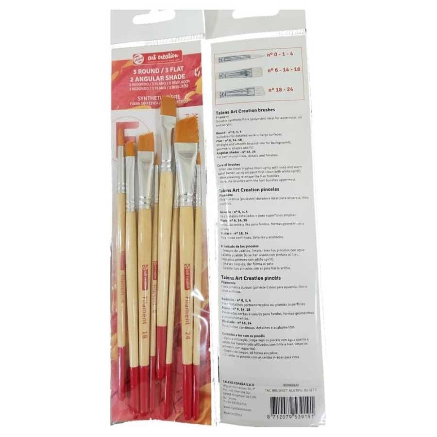 Talens Art Creation Brushset Multipu. 8'li Set F