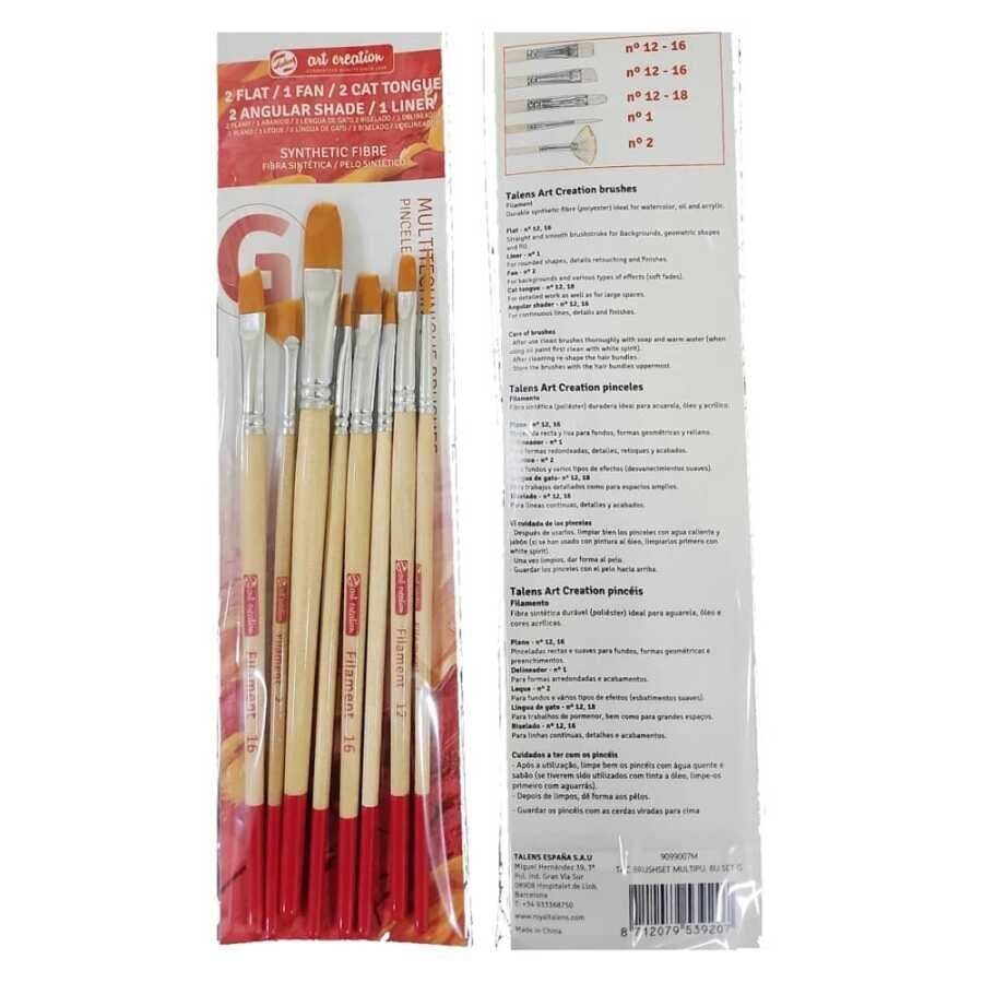Talens Art Creation Brushset Multipu. 8'li Set G