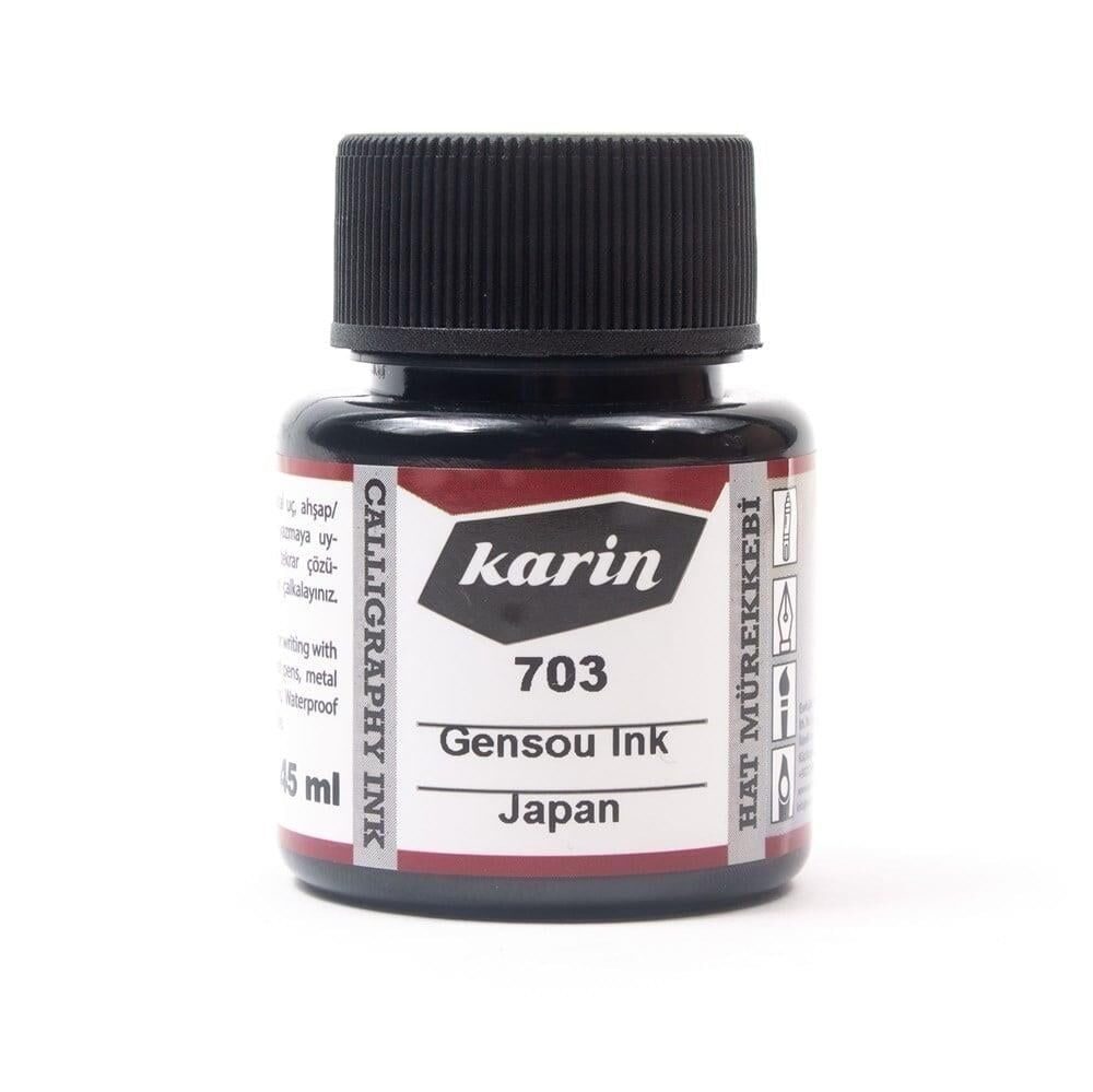 Kaligrafi ve Hat Mürekkebi 45 ml Gensou 703 Siyah