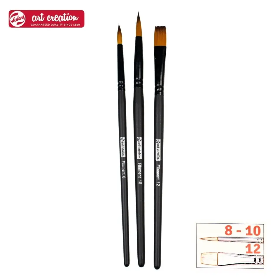 Art Creatıon Sentetik Fırça Seti School/Deco 3'Lü (Xl) Suluboya - Guaj