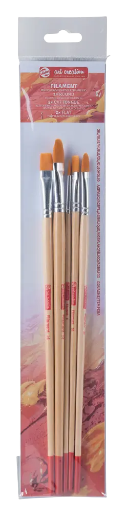 Talens Art Creation Yağlı Guaj Akrilik Boya Sentetik Fırça Seti 5li