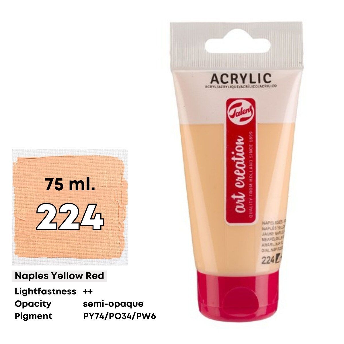 Art Creation Akrilik Boya 75ml 224 Naples Yellow Red