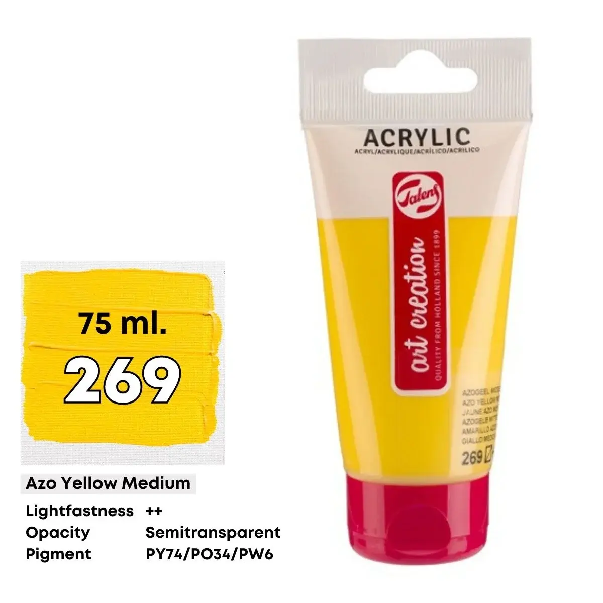 Talens Art Creation Akrilik Boya 75 ml Azo Yellow Medium 269