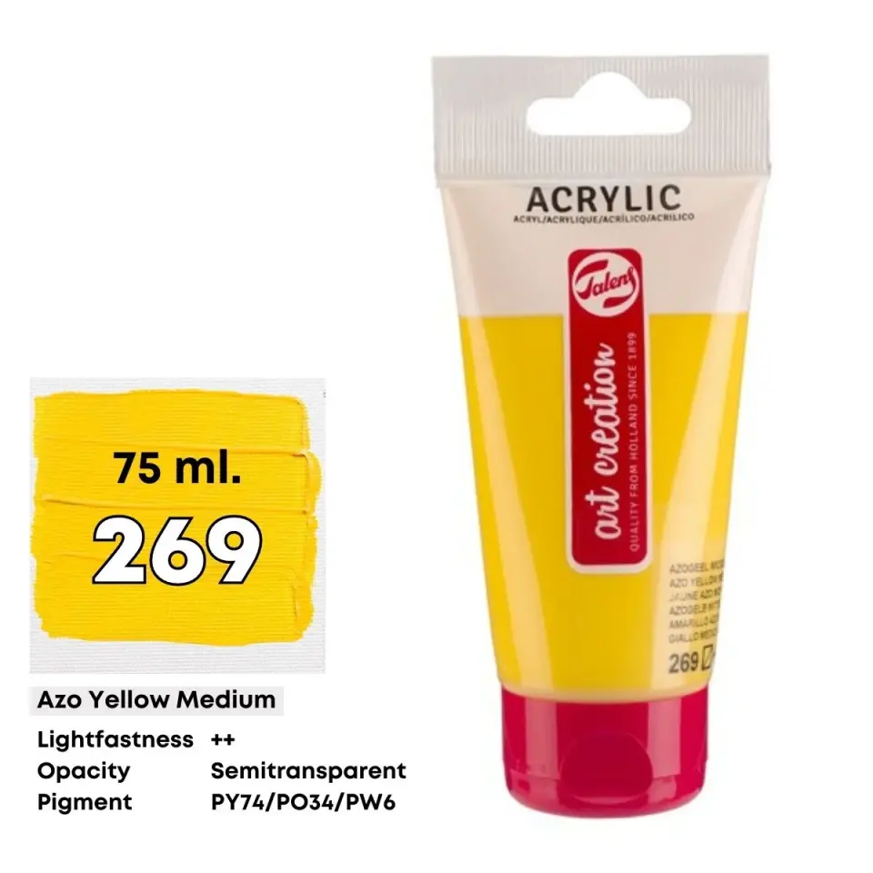 Talens Art Creation Akrilik Boya 75 ml Azo Yellow Medium 269