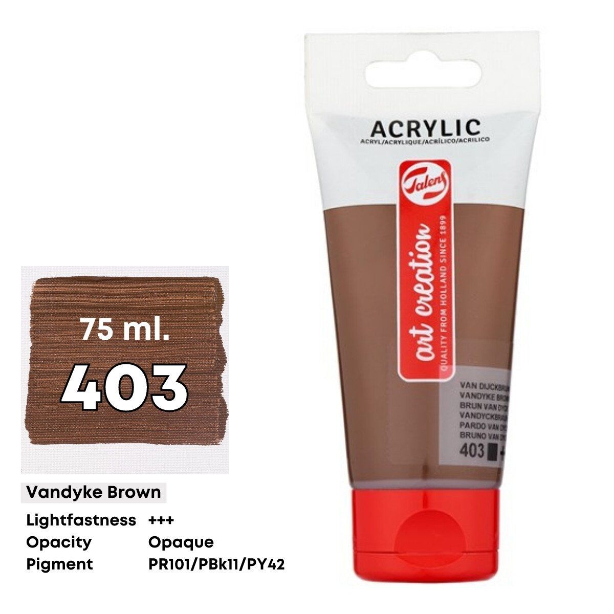 Talens Art Creation Akrilik Boya 75 ml Vandyke Brown 403