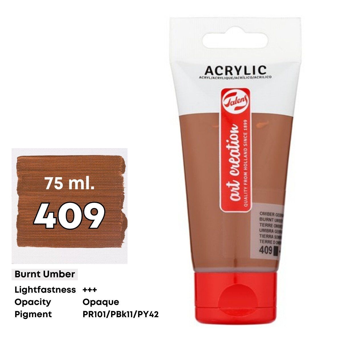 Talens Art Creation Akrilik Boya 75 ml Burnt Umber 409