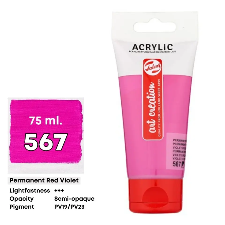 Talens Art Creation Akrilik Boya 75 ml Permanent Red Violet 567