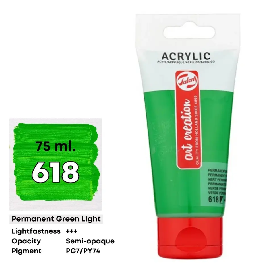 Talens Art Creation Akrilik Boya 75 ml Permanent Green Light 618