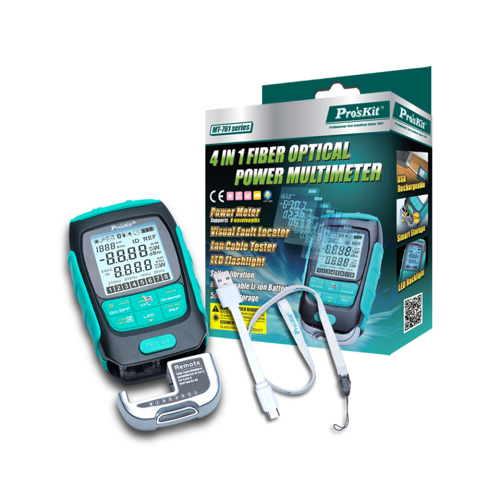 Proskit MT-7616 Fiber Optik Güç Ölçer Kablo Test Cihazı