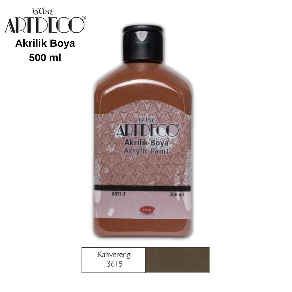 Artdeco Akrilik Boya 500ml 3615 Kahverengi