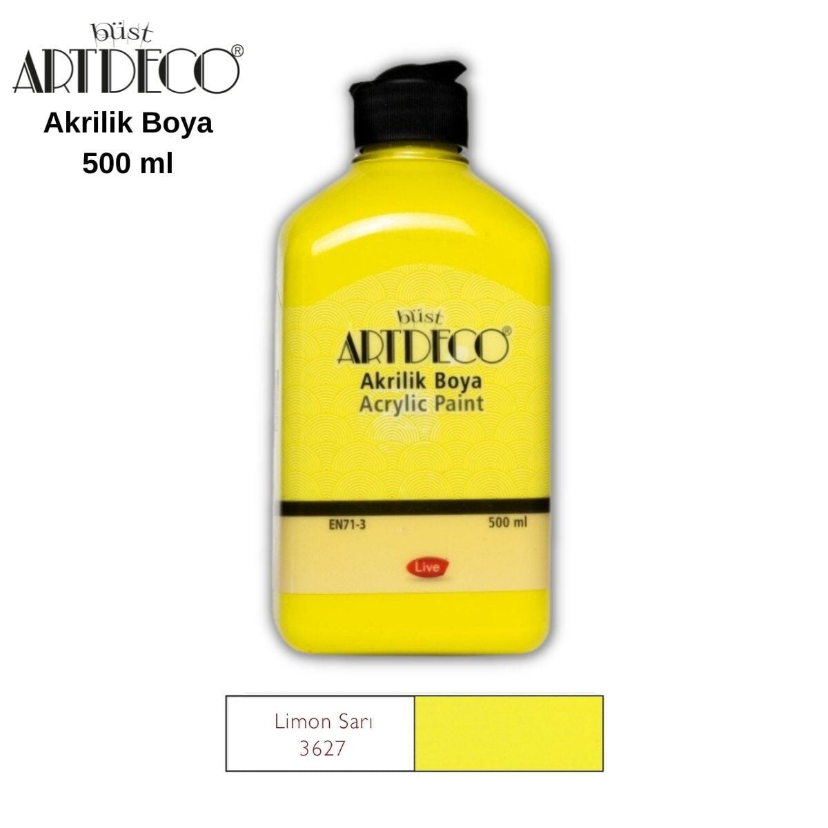 Artdeco Akrilik Boya 500ml 3627 Limon Sarı