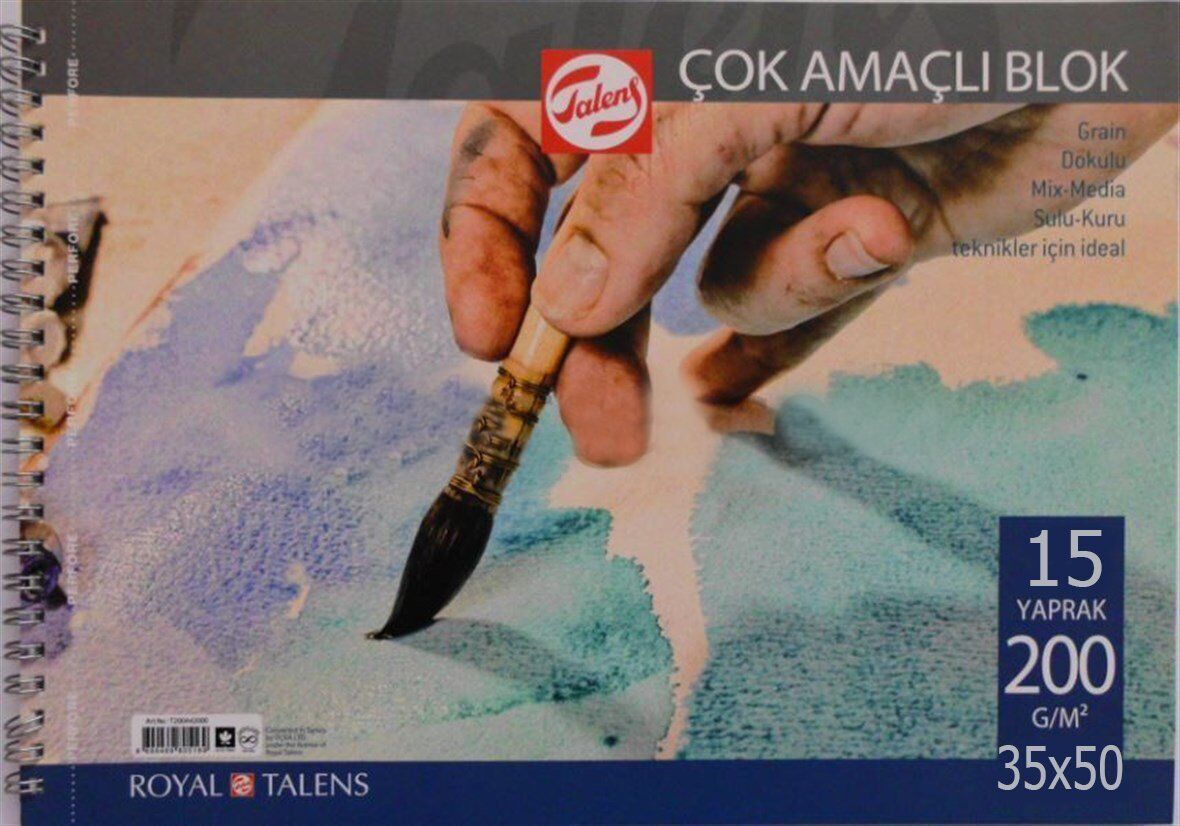Talens Çok Amaçlı Resim Bloğu 200 gr 15 yp 35x50 cm