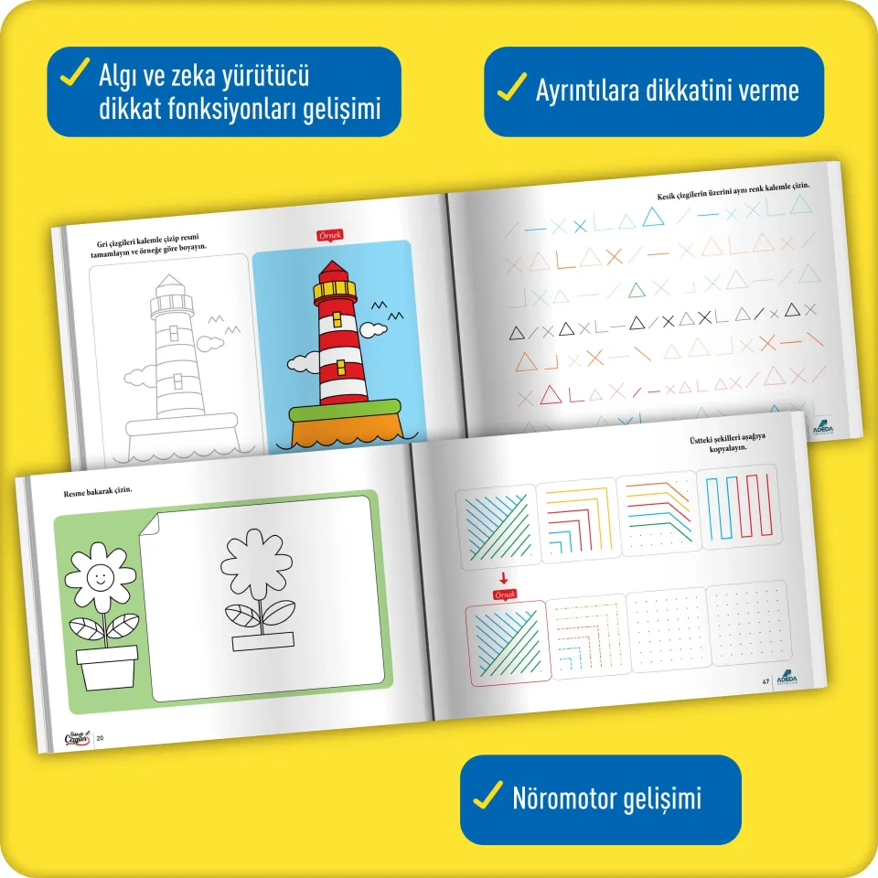 Okuldan Önce Serisi-Dikkatli Çizgiler