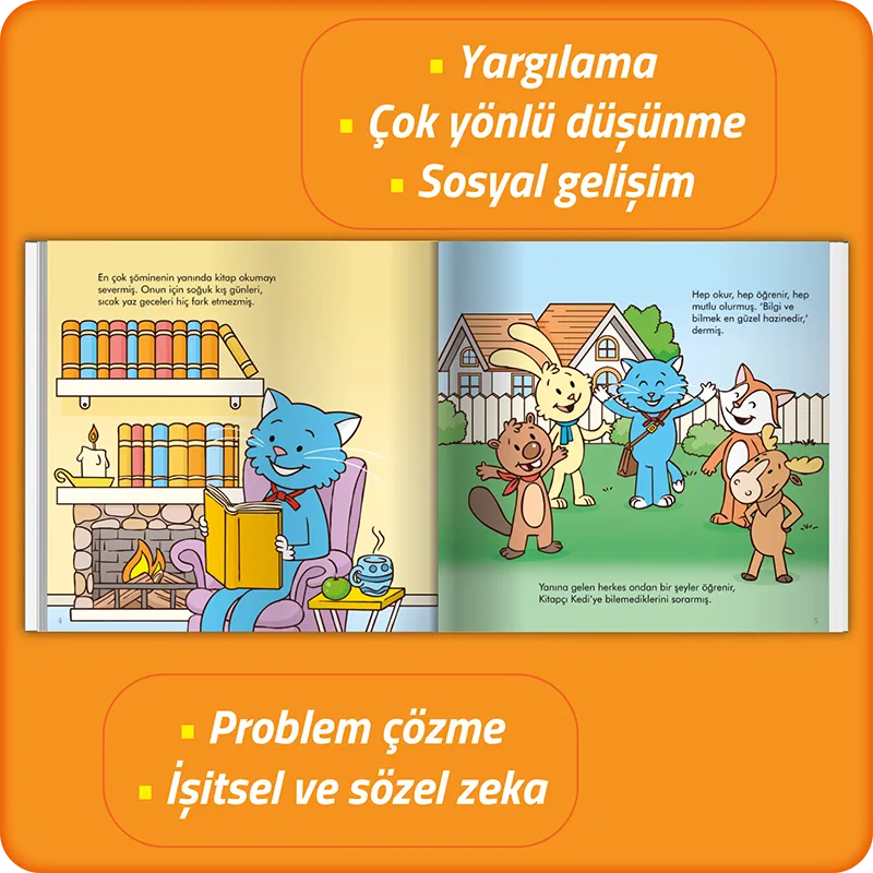 KİTAPÇI KEDİ - DOKTOR ONAYLI GELİŞİMSEL HİKAYELER SERİSİ 1