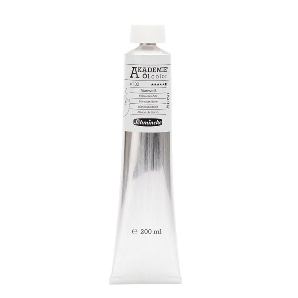 Schmincke Akademie Öl Color Yağlı Boya 200 ml Seri 1 102 Titanium White