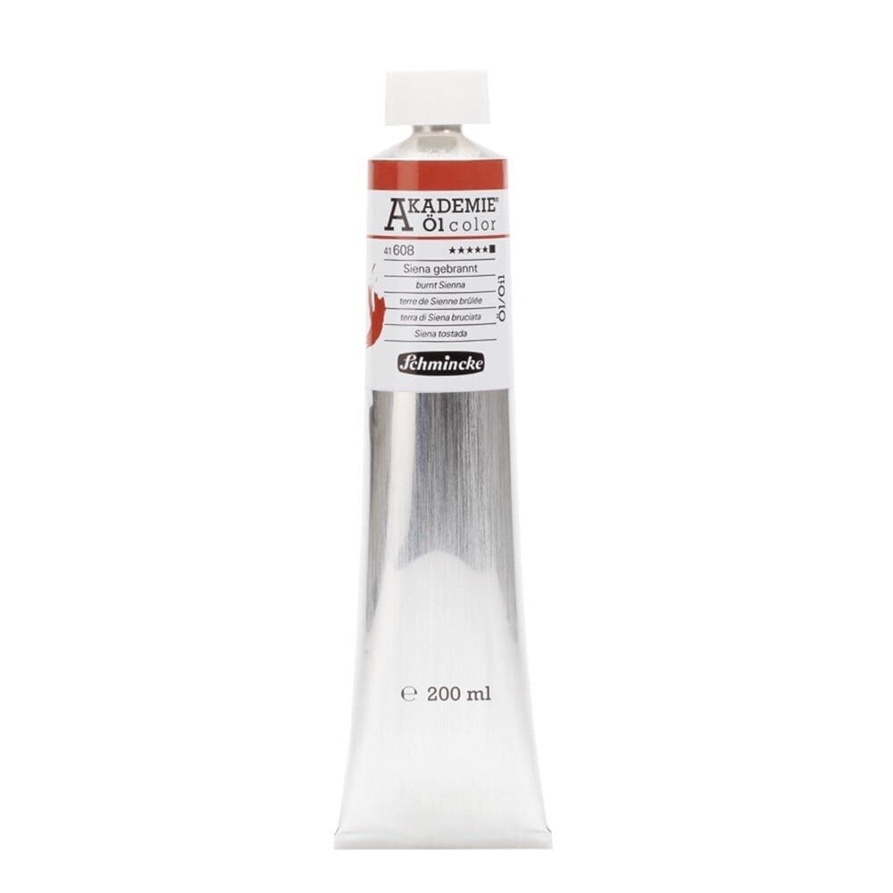 Schmincke Akademie Öl Color Yağlı Boya 200 ml Seri 1 608 Burnt Sienna