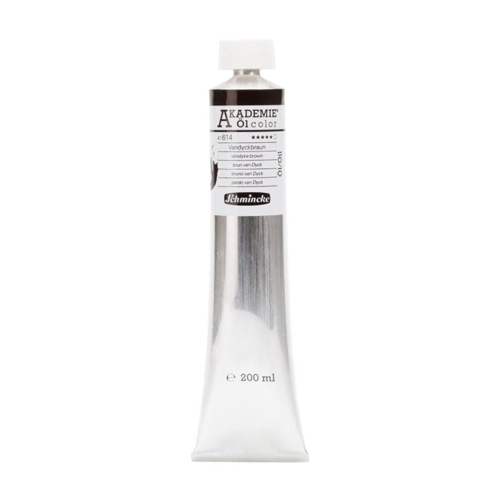 Schmincke Akademie Öl Color Yağlı Boya 200 ml Seri 1 614 Vandyke Brown