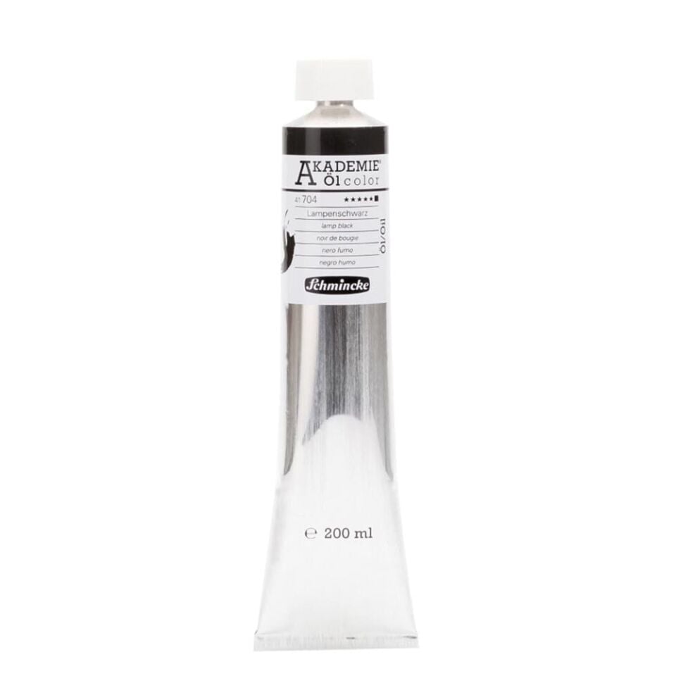 Schmincke Akademie Öl Color Yağlı Boya 200 ml Seri 1 704 Lamp Black
