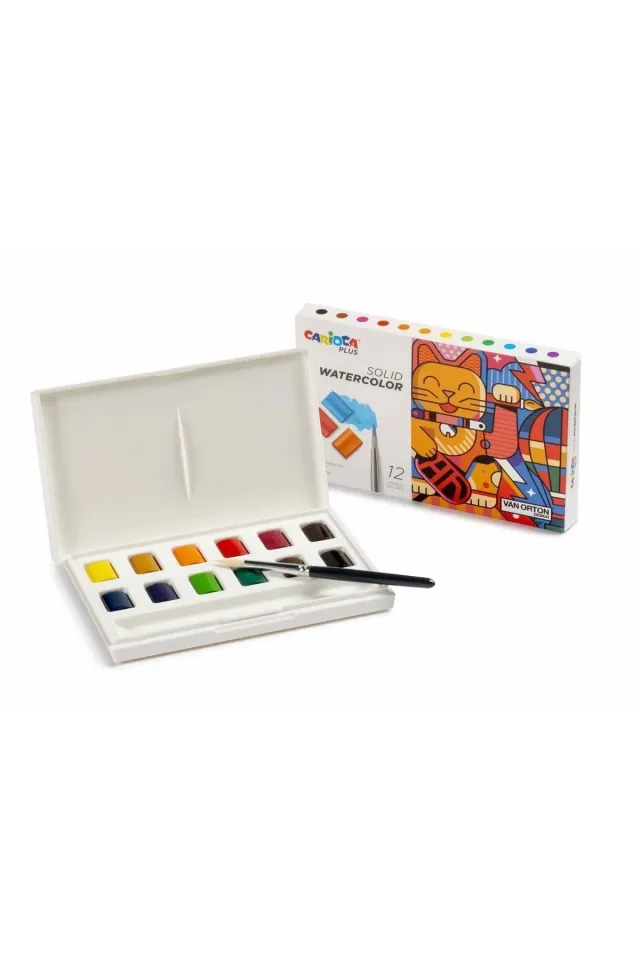 Carioca Plus Tablet Sulu Boya 12 'li ( Fırçalı )