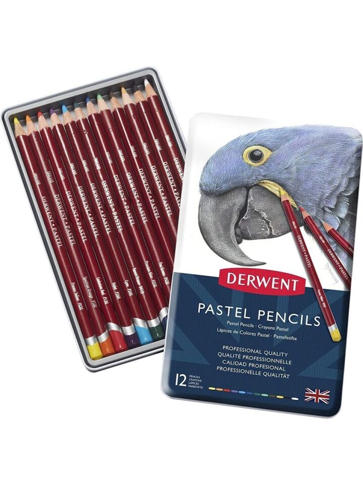 Derwent Pastel Pencil 12'li Teneke Kutu Pastel Kalem Seti